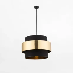 Lampy Wiszące|TK Tomasz Krywult Lampa wisząca czarno-złota CALISTO NEW fi 50 cm