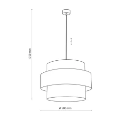 Lampy Wiszące|TK Tomasz Krywult Lampa wisząca czarno-złota CALISTO NEW fi 50 cm