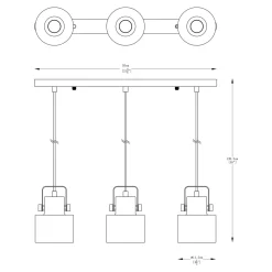 Lampy Wiszące|Zumaline Lampa wisząca czarno-złota DRACO III