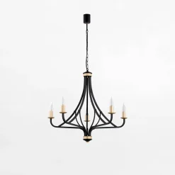 Lampy Wiszące|inny Lampa wisząca czarno-złota LORENZO 5