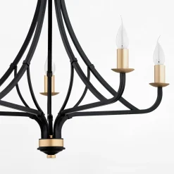 Lampy Wiszące|inny Lampa wisząca czarno-złota LORENZO 5