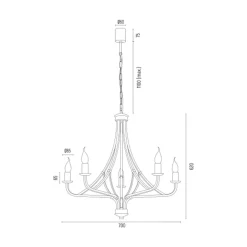 Lampy Wiszące|inny Lampa wisząca czarno-złota LORENZO 5