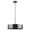 Lampy Wiszące|Zumaline Lampa wisząca czarno-złota LEO 40,5 cm