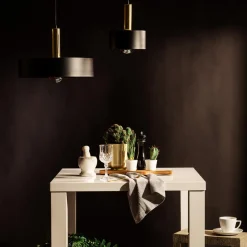 Zumaline Lampa wisząca czarno-złota LEO 20 cm