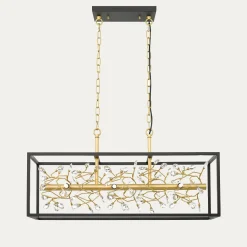 Zumaline Lampa wisząca czarno-złota SPRING