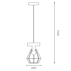 Lampy Wiszące|Luminex Lampa wisząca designerska VASTRA I