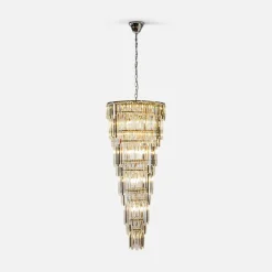 Zumaline Lampa wisząca do salonu glamour chrom LUXE 160 cm