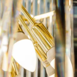 Zumaline Lampa wisząca do salonu glamour złota LUXE 280 cm