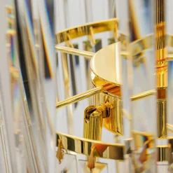 Zumaline Lampa wisząca do salonu glamour złota LUXE 280 cm