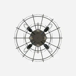 Lampy Wiszące|Zumaline Lampa wisząca dymione szkło czarna NIRA φ43 cm