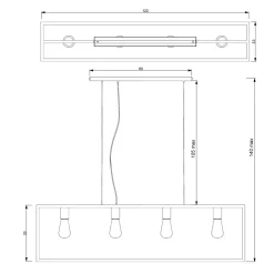 Luminex Lampa wisząca FRAME 6695
