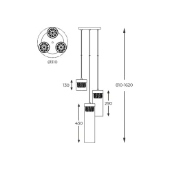 Zumaline Lampa wisząca GEM P0389-03D-F4AC