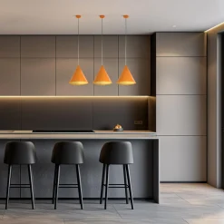 TK Tomasz Krywult Lampa wisząca geometryczna pomarańczowa CONO