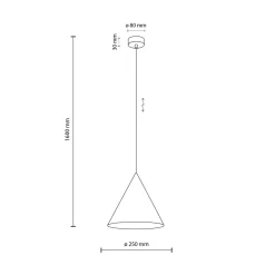 TK Tomasz Krywult Lampa wisząca geometryczna pomarańczowa CONO