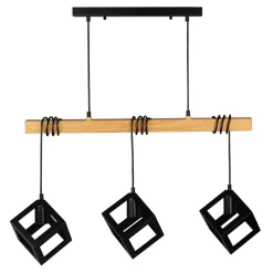 Lampy Wiszące| Lampa wisząca geometryczna 3-punktowa SWEDEN WOOD