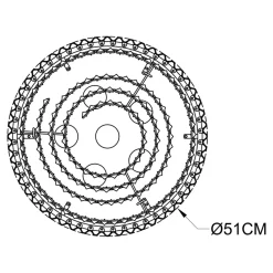 Lampy Wiszące|Zumaline Lampa wisząca glamour chrom GLADIUS