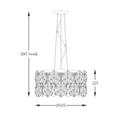 Zumaline Lampa wisząca glamour DAVI