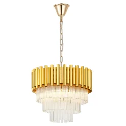 Lampy Wiszące|Zumaline Lampa wisząca glamour złota PRIMA