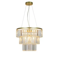 Lampy Wiszące|Zumaline Lampa wisząca glamour złota TIFANNY