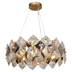 Lampy Wiszące|Zumaline Lampa wisząca glamour złota TIARA