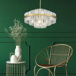 Zumaline Lampa wisząca glamour złota CONSTANTINOPLE 60 cm