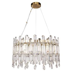 Zumaline Lampa wisząca glamour złota CROWN