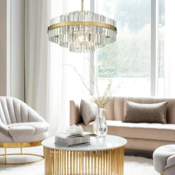 Zumaline Lampa wisząca glamour złota CONSTANTINOPLE 80 cm