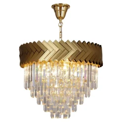 Zumaline Lampa wisząca glamour złota LYON