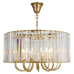 Lampy Wiszące|Zumaline Lampa wisząca glamour złota PARIS 60 cm