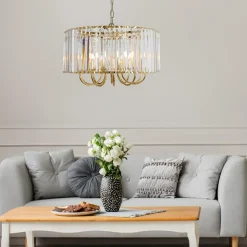 Lampy Wiszące|Zumaline Lampa wisząca glamour złota PARIS 60 cm