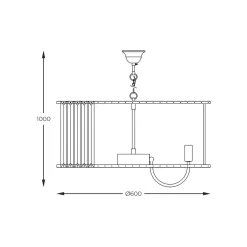 Lampy Wiszące|Zumaline Lampa wisząca glamour złota PARIS 60 cm