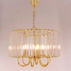 Zumaline Lampa wisząca glamour złota PARIS 40 cm