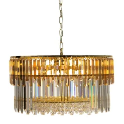 Lampy Wiszące|Zumaline Lampa wisząca glamour złota CAMILLE 60 cm