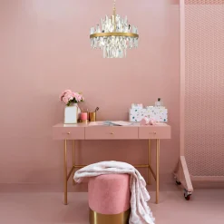 Zumaline Lampa wisząca glamour złota CONSTANTINOPLE 50 cm