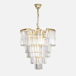 Zumaline Lampa wisząca glamour złota AMEDEO 48 cm