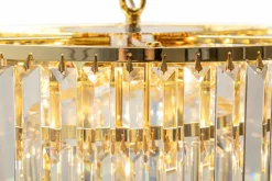 Zumaline Lampa wisząca glamour złota AMEDEO 48 cm