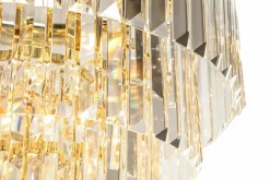 Zumaline Lampa wisząca glamour złota AMEDEO 48 cm