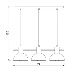 Luminex Lampa wisząca industrial czarno-złota ESTATE III