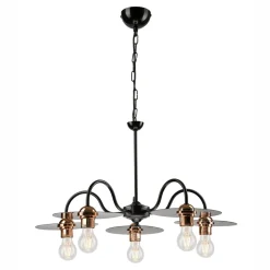 inny Lampa wisząca industrialna czarna ALICE 5