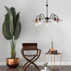 inny Lampa wisząca industrialna czarna ALICE 5