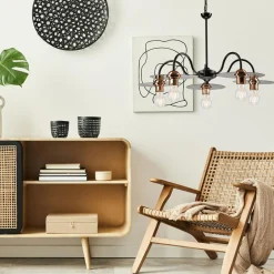 inny Lampa wisząca industrialna czarna ALICE 5