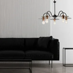 inny Lampa wisząca industrialna czarna ALICE 5