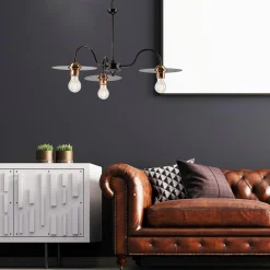 Żyrandole|Lampy Wiszące|inny Lampa wisząca industrialna czarna ALICE 3