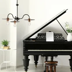 Żyrandole|Lampy Wiszące|inny Lampa wisząca industrialna czarna ALICE 3