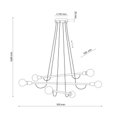 TK Tomasz Krywult Lampa wisząca jasne drewno HELIX VI WOOD