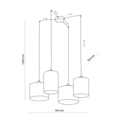 TK Tomasz Krywult Lampa wisząca JUTA 4