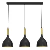 Luminex Lampa wisząca kielich czarno-złota NOAK III