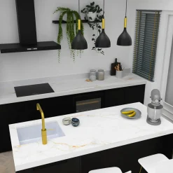 Luminex Lampa wisząca kielich czarno-złota NOAK III