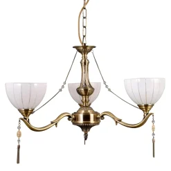 Lampy Wiszące|inny Lampa wisząca klasyczna 3 klosze złota BAXIO