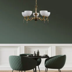 Lampy Wiszące|inny Lampa wisząca klasyczna złota BAXIO 5